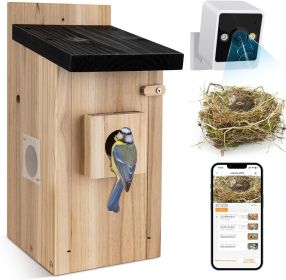 Smart Bird House With Camera,3MP Birdhouse Camera For Outdoors,Auto Capture Bird Videos & Motion Detection,Watch Bird Nesting & Hatching In Real Time,