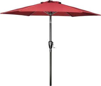 9' Patio Umbrella Outdoor Table Market Yard Umbrella with Push Button Tilt/Crank