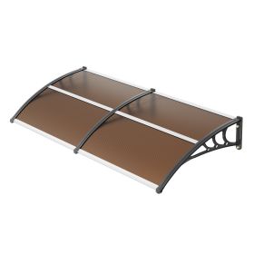 VEVOR Window Door Awning Canopy 80" x 40", UPF 50+ Polycarbonate Entry Door Outdoor Window Awning Exterior, Front Door Overhang Awning for Sun Shutter