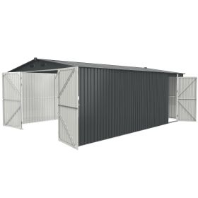 Outdoor Storage Shed 20x13 FT, Metal Garden Shed Backyard Utility Tool House Building with 2 Doors and 4 Vents for Car,Truck,Bike, Garbage Can,Tool