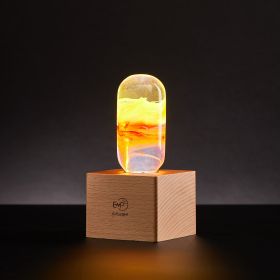 EP LIGHT FLAME LED Bulb Table Lamp, Vintage Style Wooden Table Lamp For Livingroom Bedroom (Option: Bulb wood base)