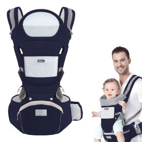 Baby Carrier with Hip Seat, Multi-Functional 9 in 1 Baby Carrier (Color: Dark Blue)