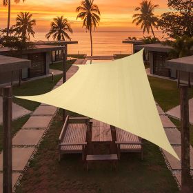 Artpuch Custom Size Beige Sun Shade Sail Triangle Canopy 185 GSM Durable Fabric UV Block Awning for Outdoor Patio Garden Backyard (Customized Availabl (Color: Beige, size: 07'x10')