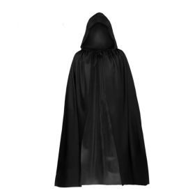 1 Set Halloween Grim Reaper Cloak Costumes Reaper Black Cape Terror Death Hook Sickle Horr Halloween Party Cosplay Costume Props (Color: Single cloak, Ships From: China)